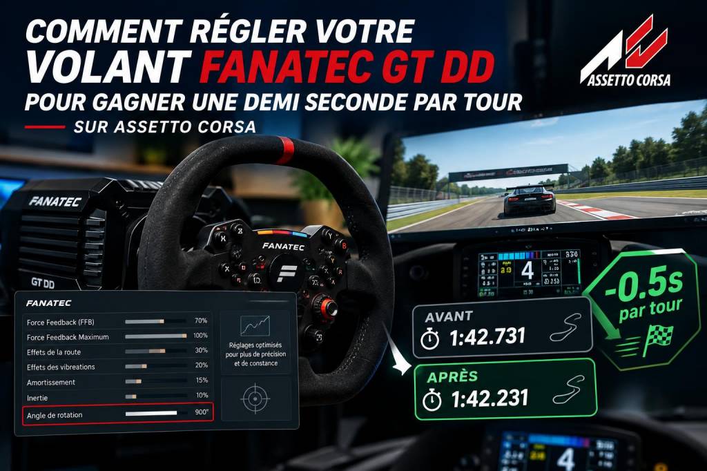 Comment régler votre volant fanatec gt dd pour gagner une demi-seconde par tour sur assetto corsa
